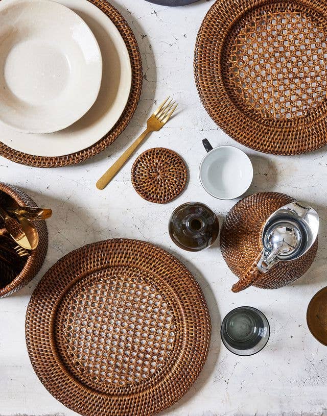 Brown Basketweave Charger, 12.5"