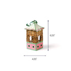 Pink Rattan Pagoda Ornament