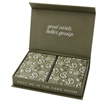 Green Bandanna Canasta Cards with Points