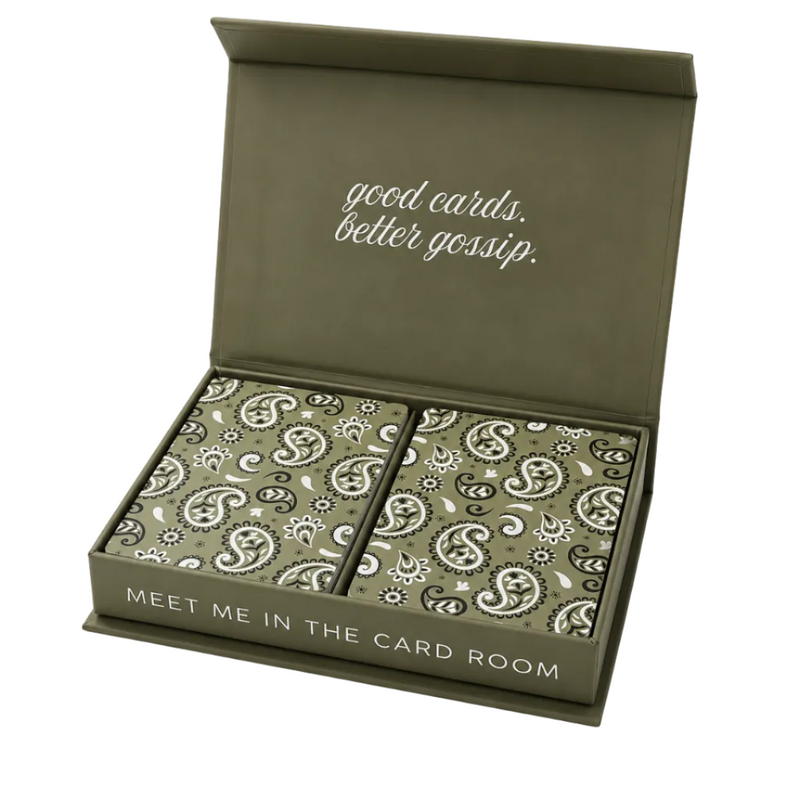 Green Bandanna Canasta Cards with Points