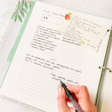 Beige Gingham Recipe Binder