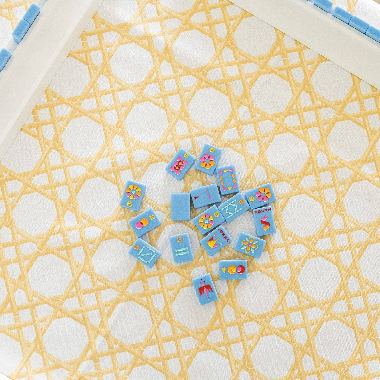 Gold Cane 53x53" Square Table Topper