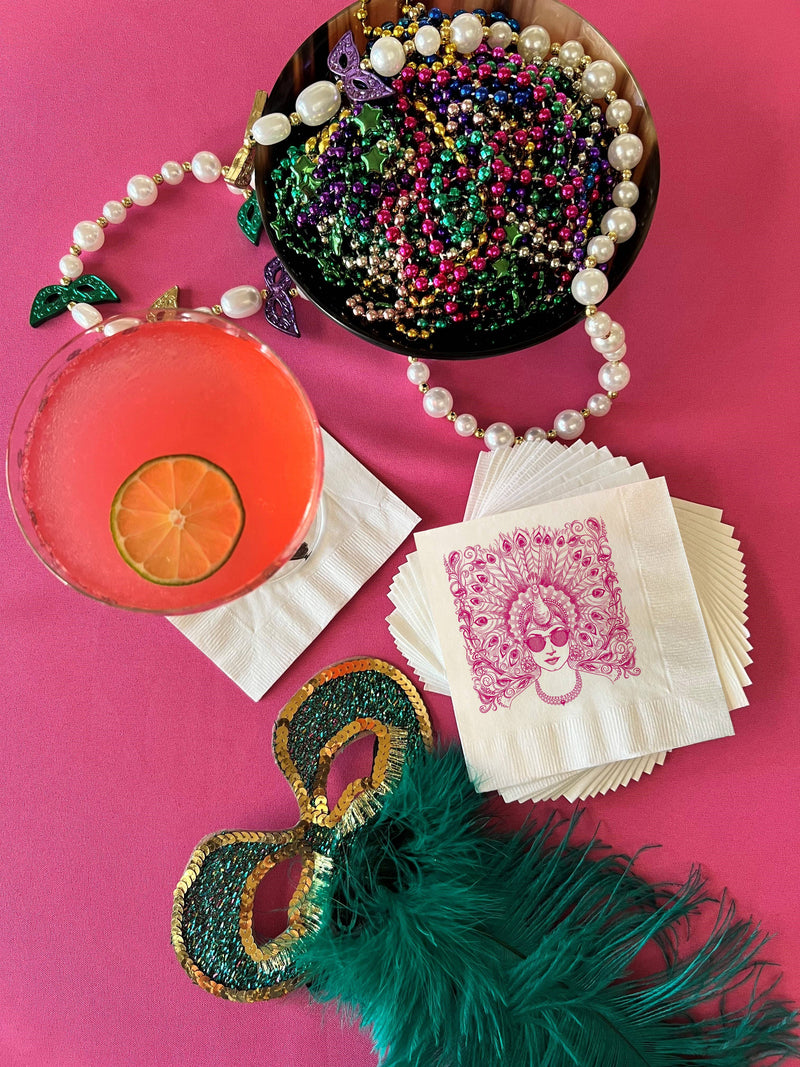 Peacock Madam Cocktail Napkins