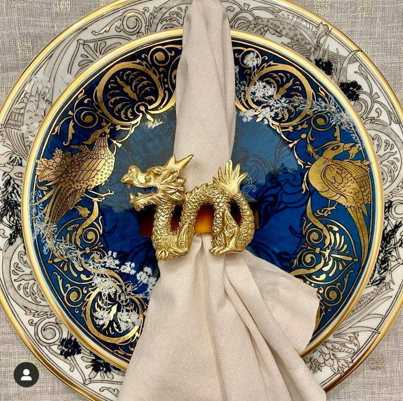 Dragon Napkin Rings, S/4
