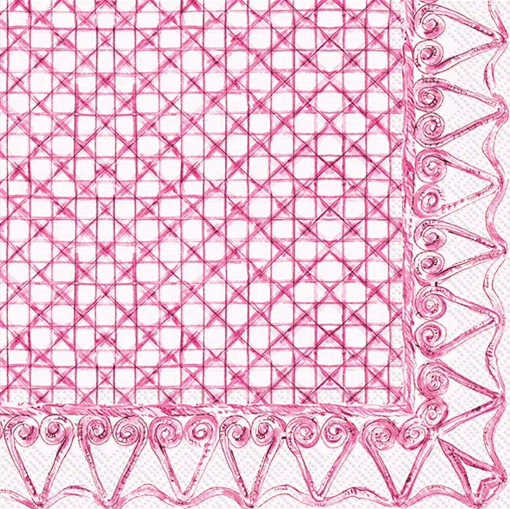 Pink Cane Cocktail Napkins