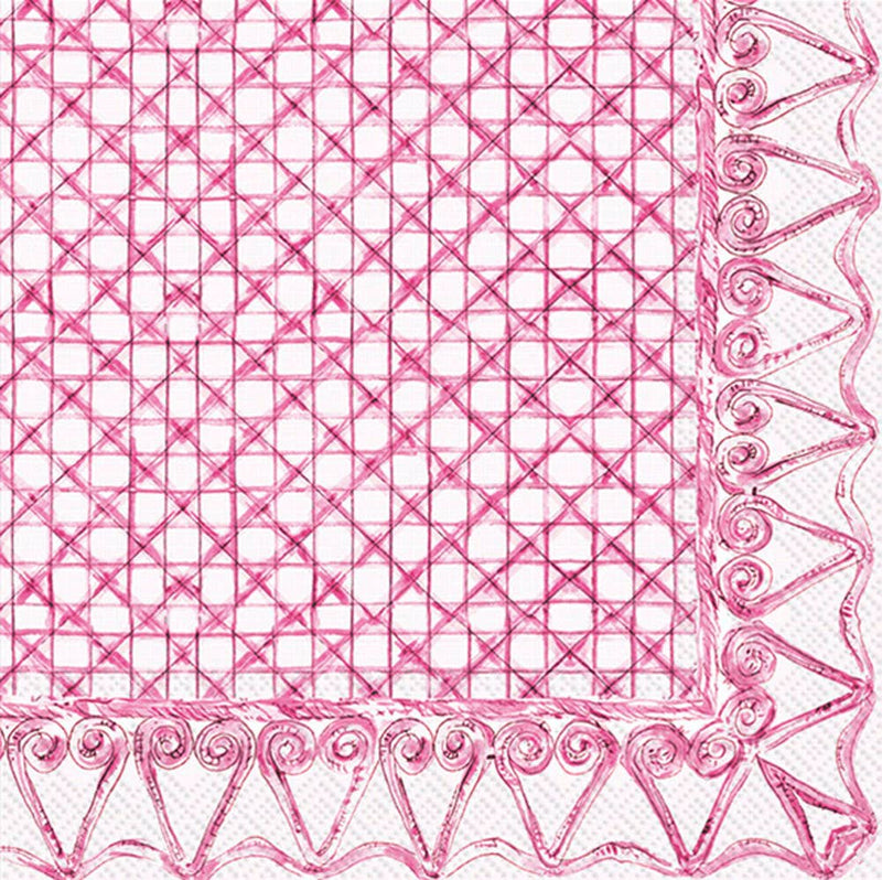 Pink Cane Cocktail Napkins