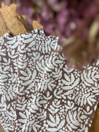 Set of 4 Gathered Garden Napkins, Saddle Brown