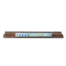 Chocolate Ratan Mahjong Racks & Straight Pusher