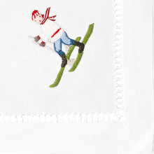 Skiers Cocktail Napkins | Mixed Set of 4