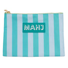 Mahjong Card & Accessory Bag, Teal & Blue Stripes