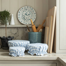 Blue Reversible Basket Liner & Bowl Cover