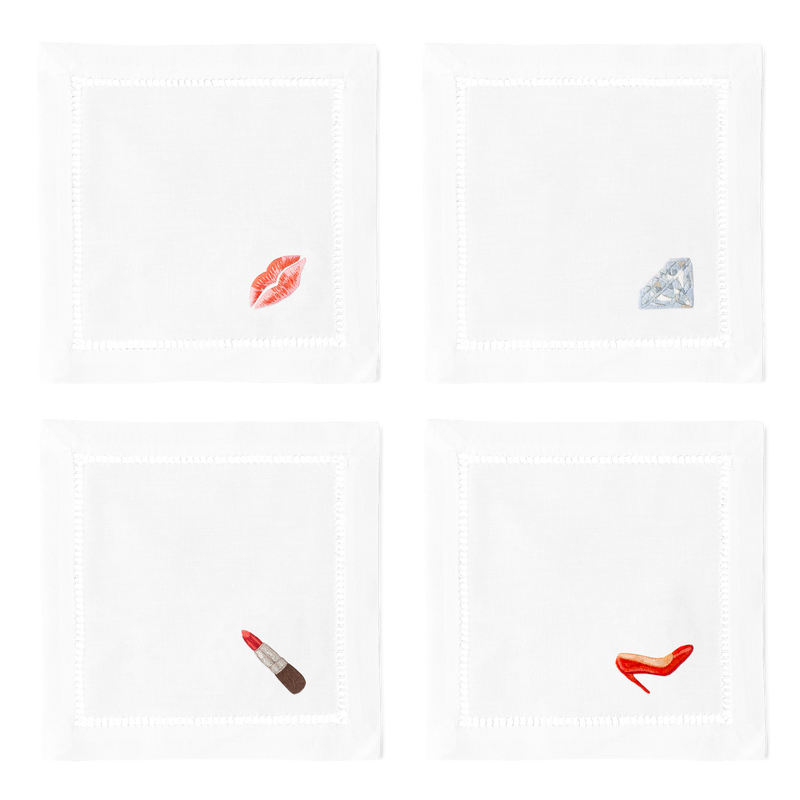 Diva Cocktail Napkins | Mixed Set of 4