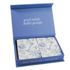 Blue Floral Canasta Cards with Points