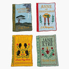 Set of 4 Literary Heroines Embroidered Cocktail Napkins