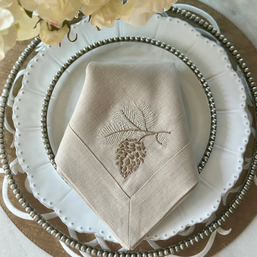 Pinecone Linen Napkin