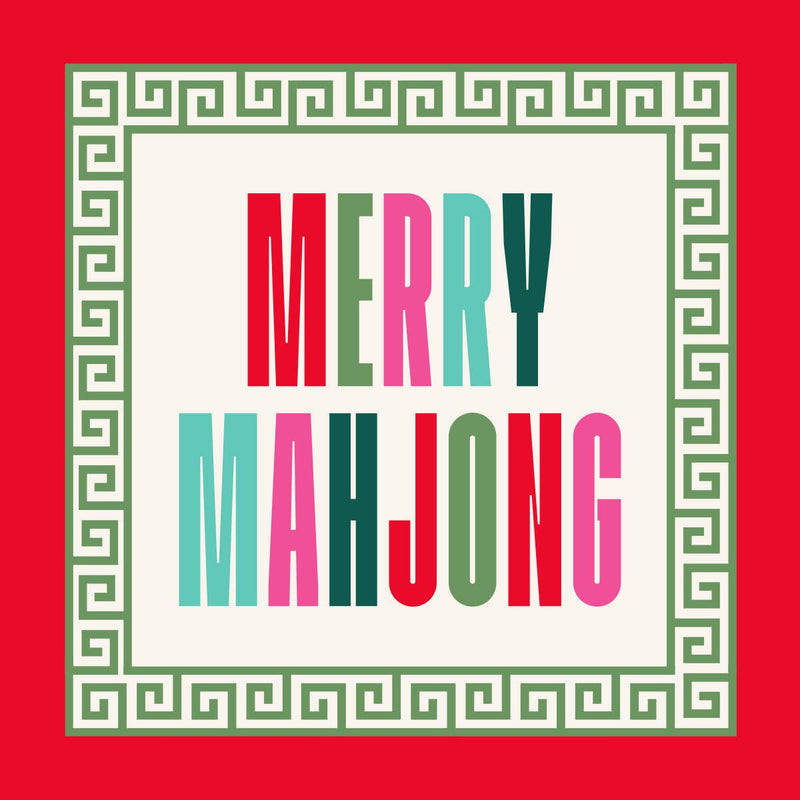 Merry Mahjong Holiday Cocktail Napkins