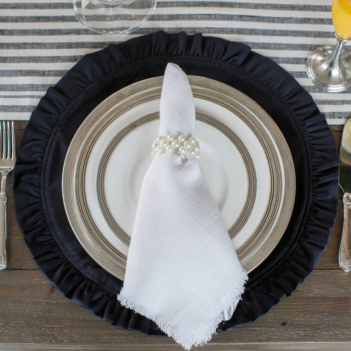 Black Velvet Placemat, 16.5" Round