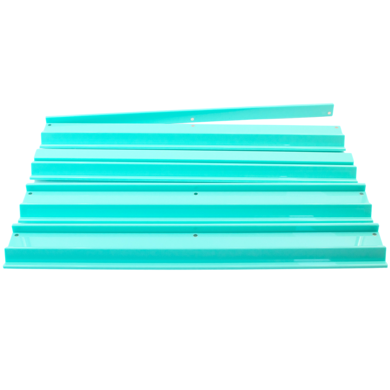Turquoise Acrylic Mahjong Racks & Magnetic Pushers