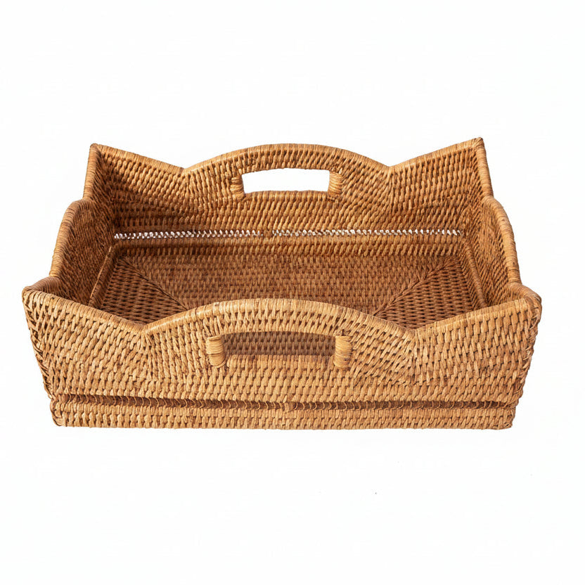 Rattan Scallop Basket