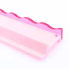 Acrylic Wavy Pusher, Clear Pink