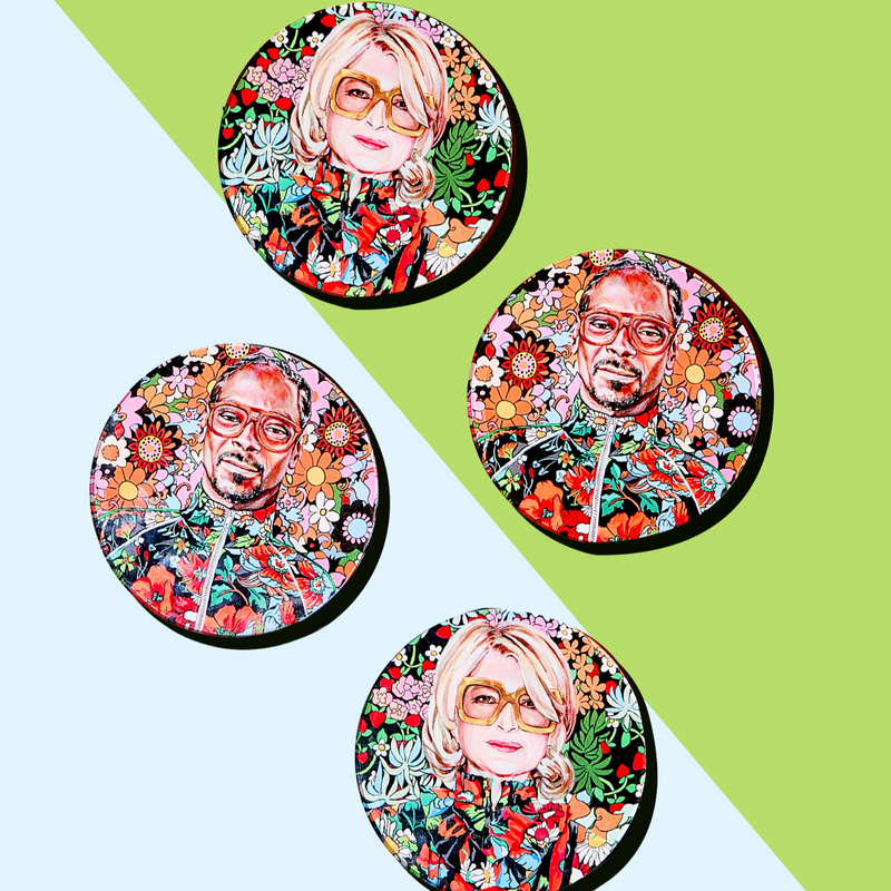 Best Buds Acrylic Coaster Set of 4