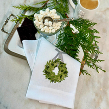 Boxwood Wreath Linen Towel