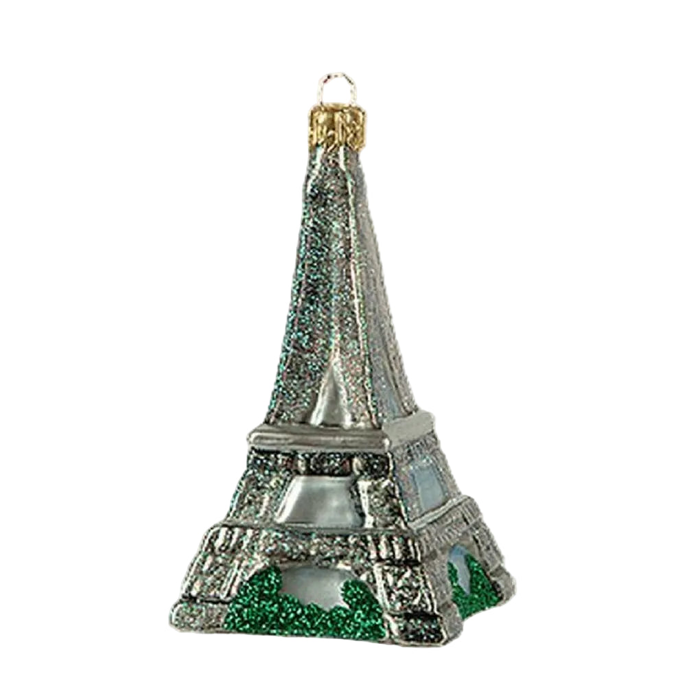 Eiffel Tower Glass Ornament
