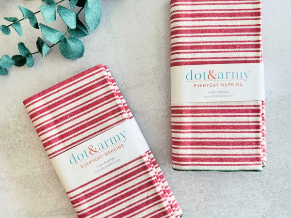 Candy Cane Stripe Napkins, S/4