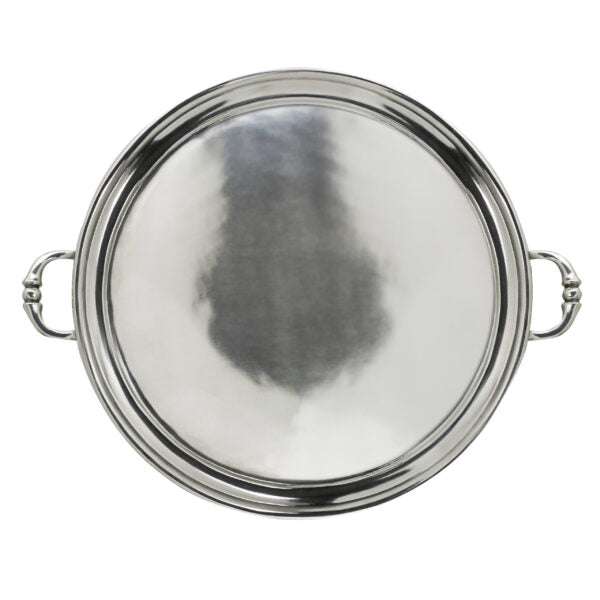 Round Pewter Tray, 17"