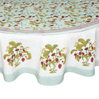 Strawberry Blue 90" Round Tablecloth