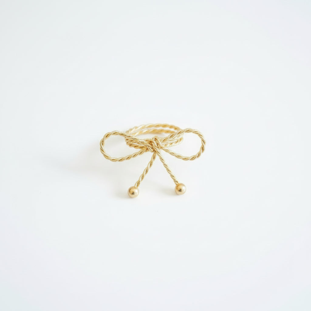 Gold Bow Napkin Ring