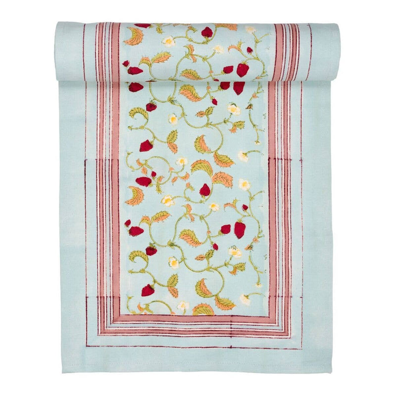 Strawberry Blue Runner, 16" x 90"