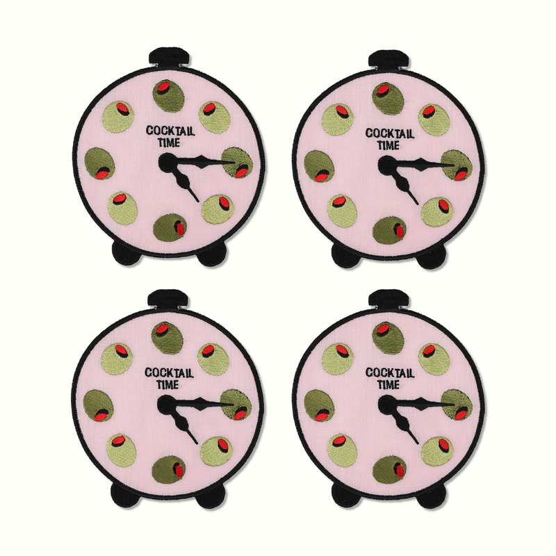 Cocktail Time Linen Cocktail Napkins