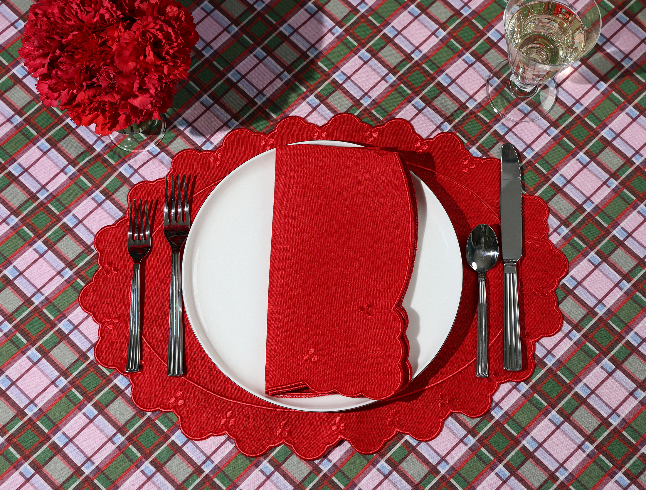 Holiday Plaid 60x90" Tablecloth
