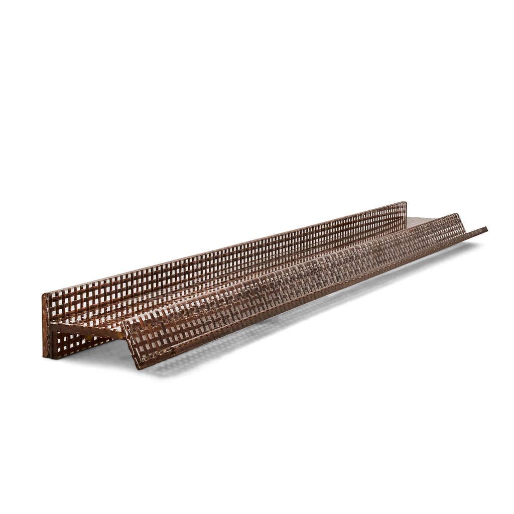 Chocolate Ratan Mahjong Racks & Straight Pusher