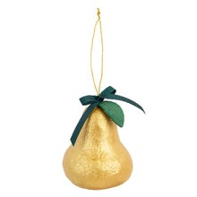 Handmade Gold Pear Ornament