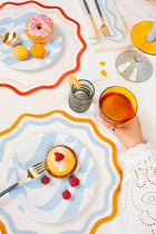 Embroidered Round Scalloped Placemats