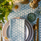 India Hicks Cuban Cross Napkin, Palladian Blue