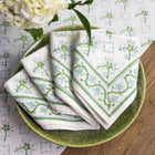 India Hicks Cuban Flower Napkin, Palladian Blue & Sage