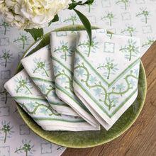 India Hicks Cuban Flower Napkin, Palladian Blue & Sage