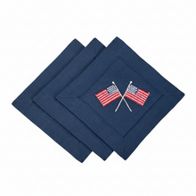 American Flags Cocktail Napkins, Set of 4