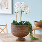 Rattan Footed Cachepot