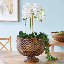 Rattan Footed Cachepot
