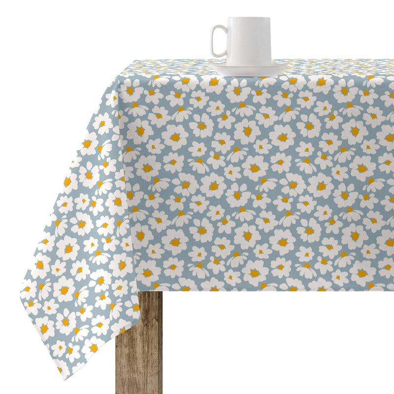 Blue Floral  60x118"  Coated Tablecloth