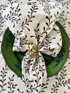 Set of 4 Winding Vines Napkins, Chocolate Brown