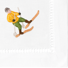 Skiers Cocktail Napkins | Mixed Set of 4