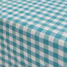 Coated Aquatic Gingham 55x98" Tablecloth