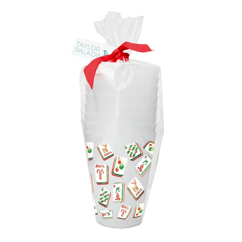 Holiday Mahjong Cups