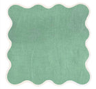 Green Linen Scalloped Napkin