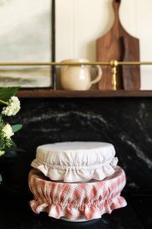 Blush Reversible Basket Liner & Bowl Cover